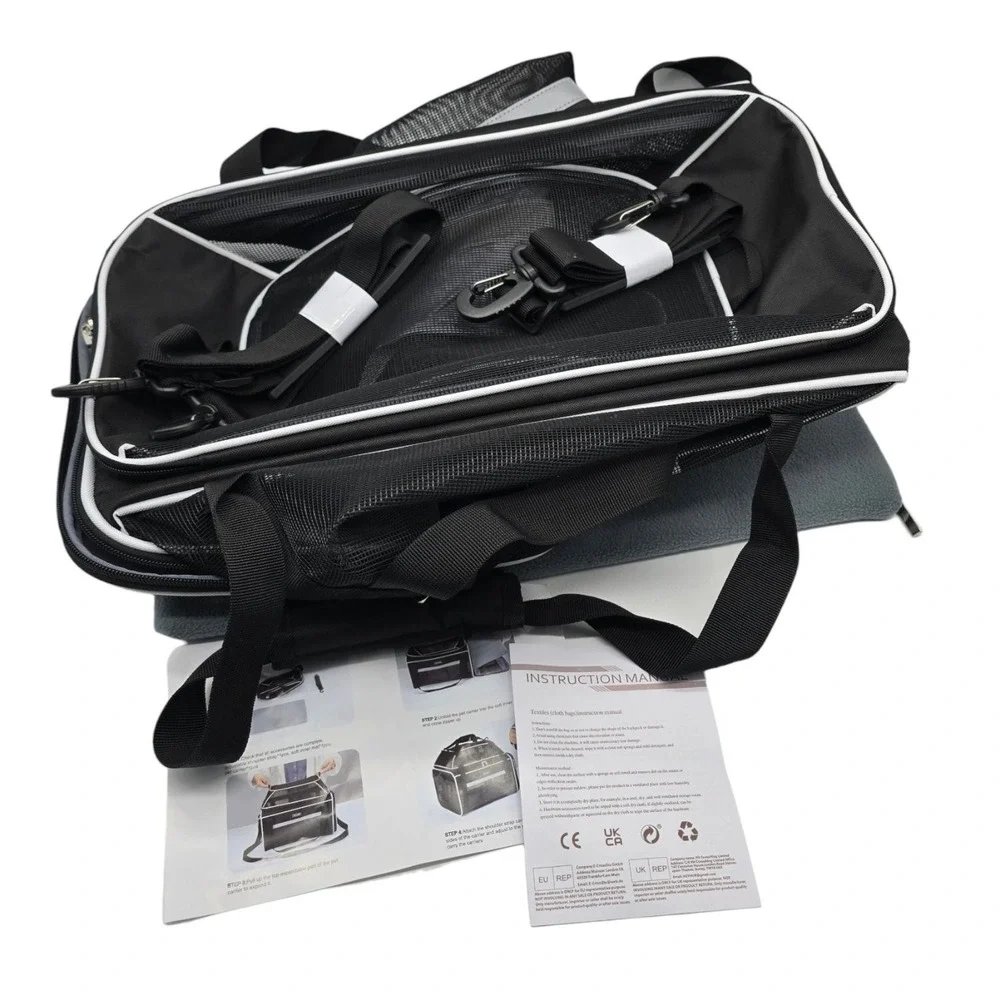 LEKE Pet Carrier 18x11x11 Airline Approved Expandable Soft Sided Dog Cat Travel